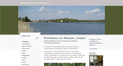 Desktop Screenshot of ferienhaus-am-wutzsee.de